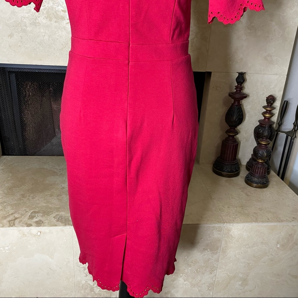 Boden Emma Ponte Dress .Embroidered cuffs and hem give this pencil Dress… - Picture 8 of 16
